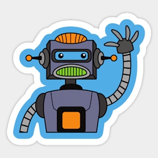 Robot Animation Design Sticker